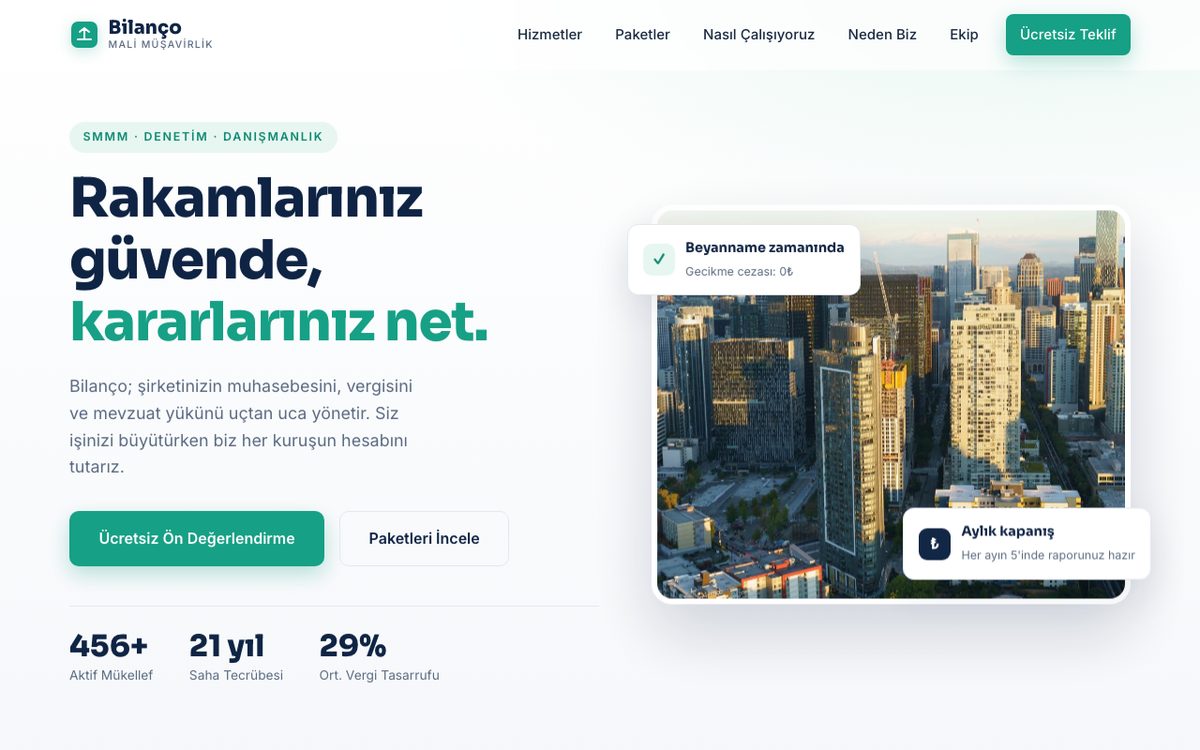 Bilanço — Kurumsal & Ajans web sitesi teması önizlemesi