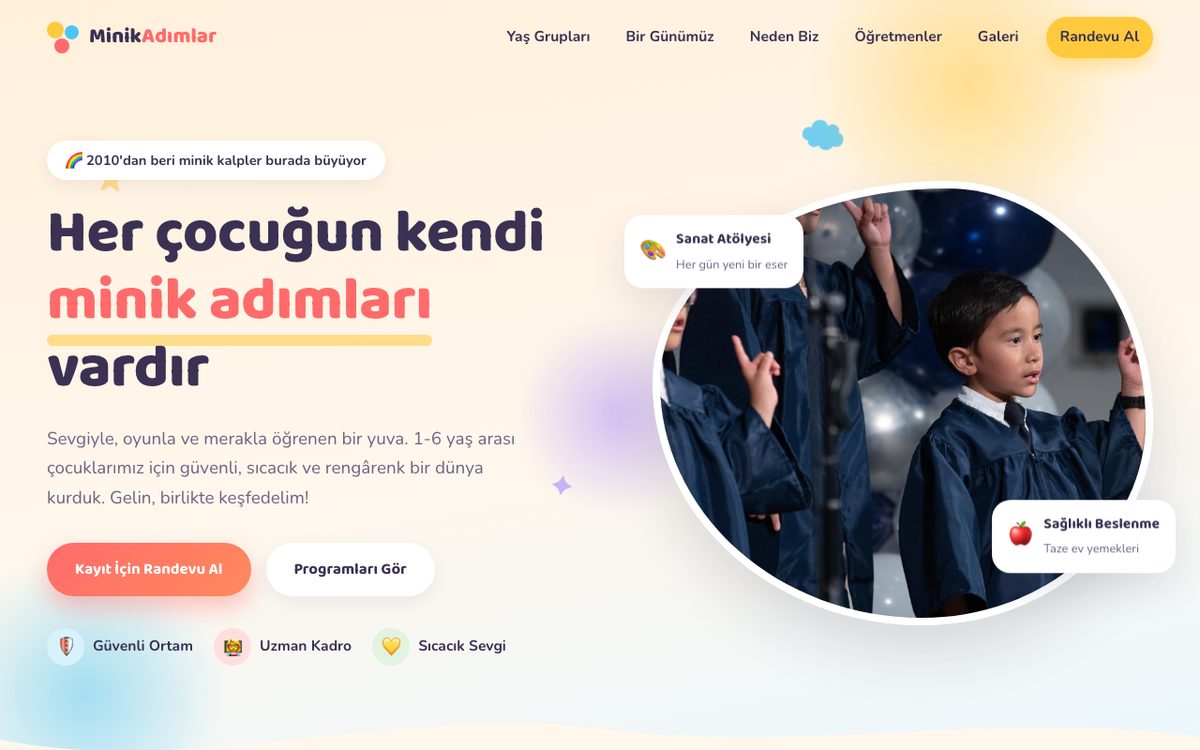 Minik Adımlar tema önizlemesi