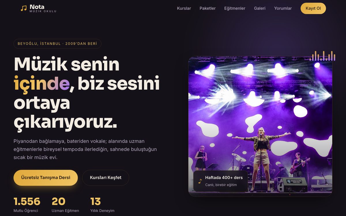 Nota tema önizlemesi